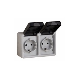 BASE ENCHUFE DOBLE ESTANC