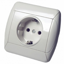 BASE ENCHUFE EMPOTRAR BLANCO